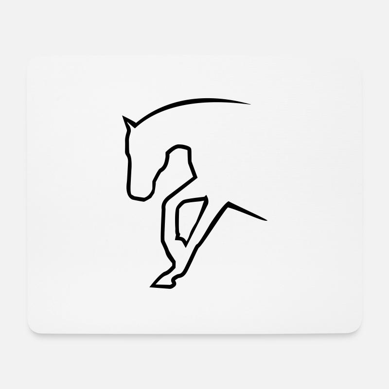 Westernpferd - Mousepad (Querformat) - Weiß