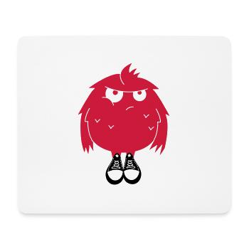 Bad monstre - Tapis de souris (format paysage) - blanc - Devant