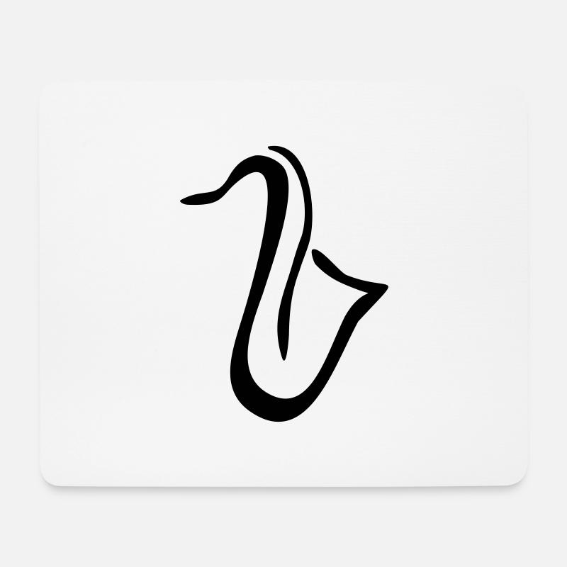 Saxophon - Mousepad (Querformat) - Weiß