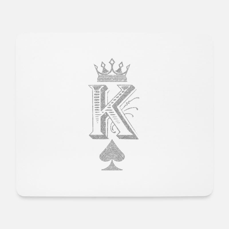 King Spades silber - Mousepad (Querformat) - Weiß