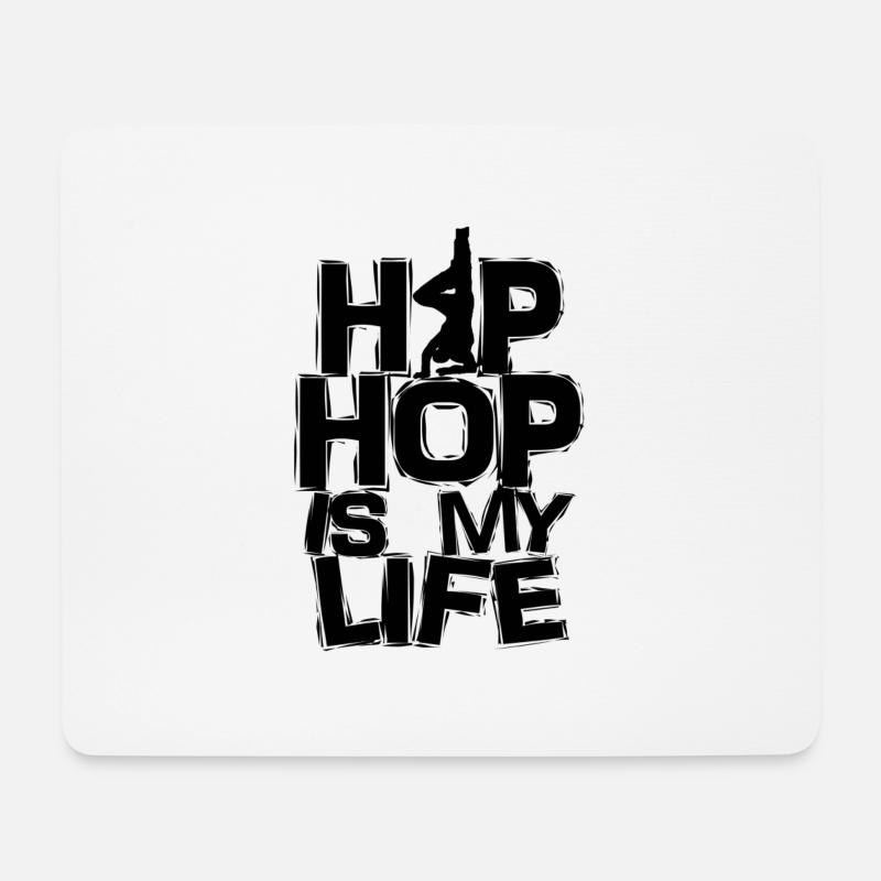 hip hop - Mousepad (Querformat) - Weiß