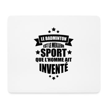 le badminton est le meilleur sport - Tapis de souris (format paysage) - blanc - Devant