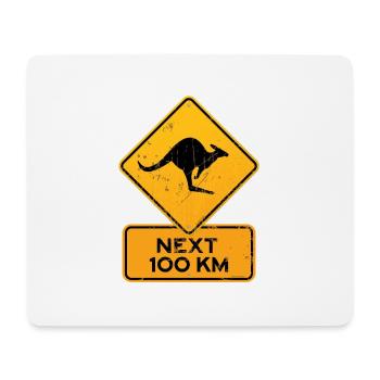 panneau de signalisation de l'australie kangoo - Tapis de souris (format paysage) - blanc - Devant