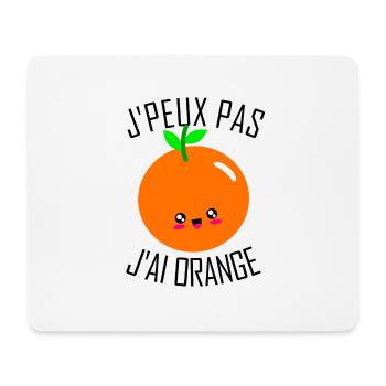 orange - Mousepad (Querformat) - Weiß - Vorne