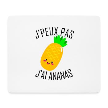 Ich kann keine Ananas haben - Mousepad (Querformat) - Weiß - Vorne