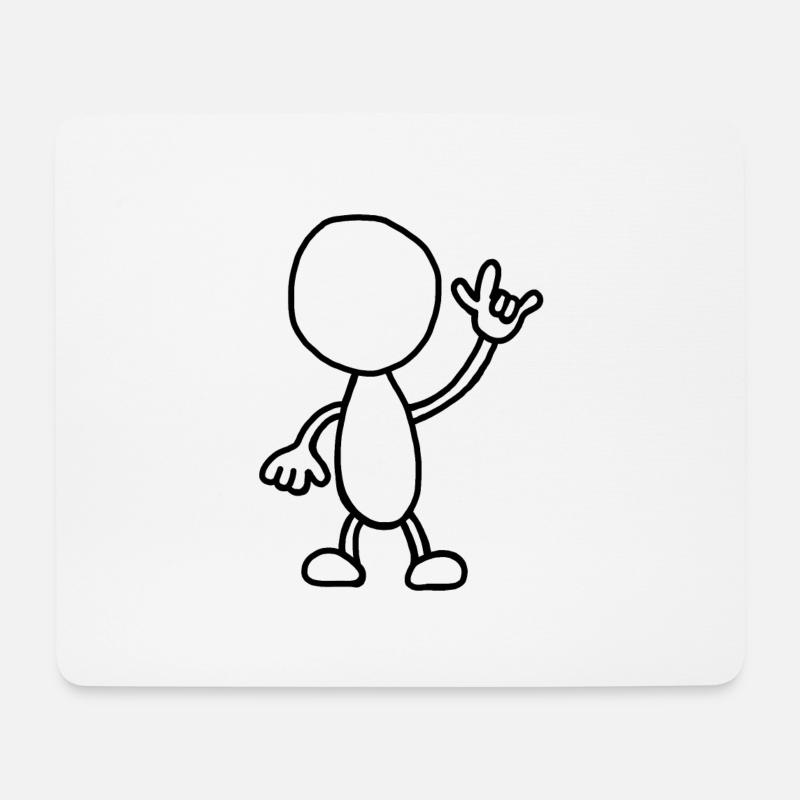 The Strich Rocker - Mousepad (Querformat) - Weiß