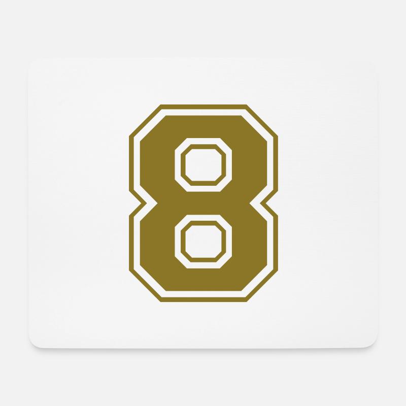 nummer - 8 - Mousepad (Querformat) - Weiß