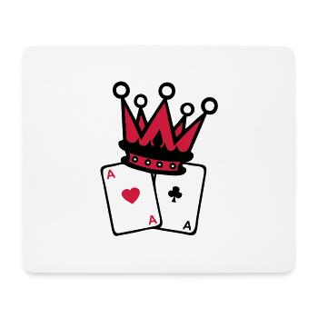 couronne crown poker as carte1 - Tapis de souris (format paysage) - blanc - Devant