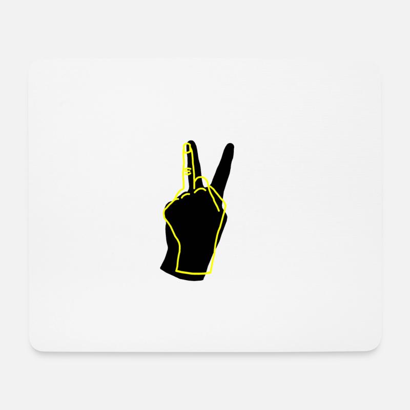 peace yellow - Mousepad (Querformat) - Weiß