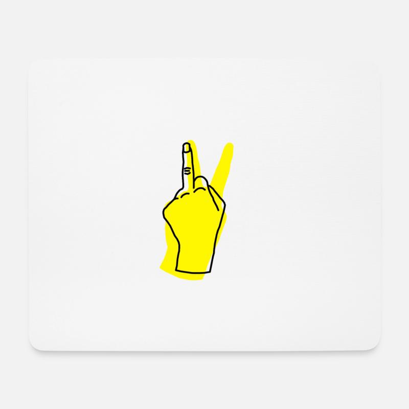peace yellow - Mousepad (Querformat) - Weiß