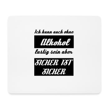 alkohol - Mousepad (Querformat) - Weiß - Vorne