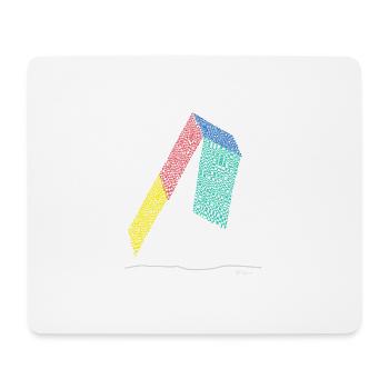 Modern design graffiti, pattern, logo, trend - Mouse Pad (horizontal) - white - Front