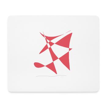 Abstract design Pferd mit Akrobat als Reiter - Mousepad (Querformat) - Weiß - Vorne