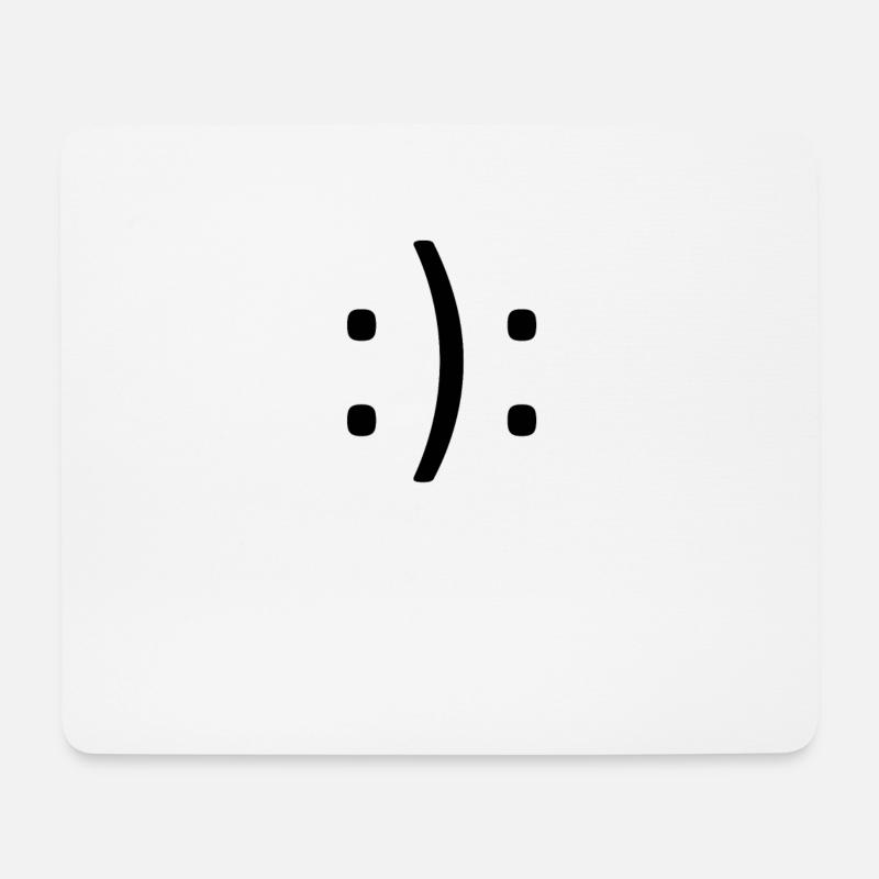 Doppel Smiley - Mousepad (Querformat) - Weiß