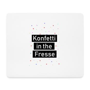 Konfetti in the Fresse - Mousepad (Querformat) - Weiß - Vorne