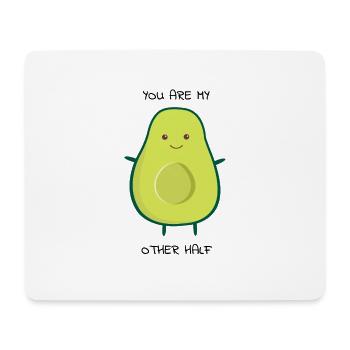 Partner Shirt Avocado Teil 2 - Mousepad (Querformat) - Weiß - Vorne