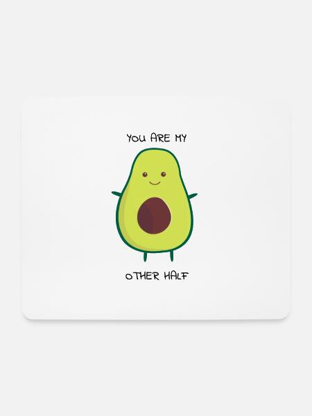 Partner Shirt Avocado Teil 1 - Mousepad (Querformat) - Weiß
