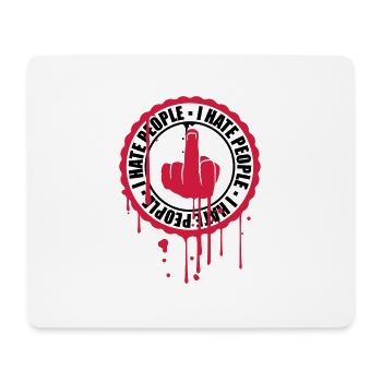 graffiti spray tropfen sticker aufkleber fuck you - Mousepad (Querformat) - Weiß - Vorne