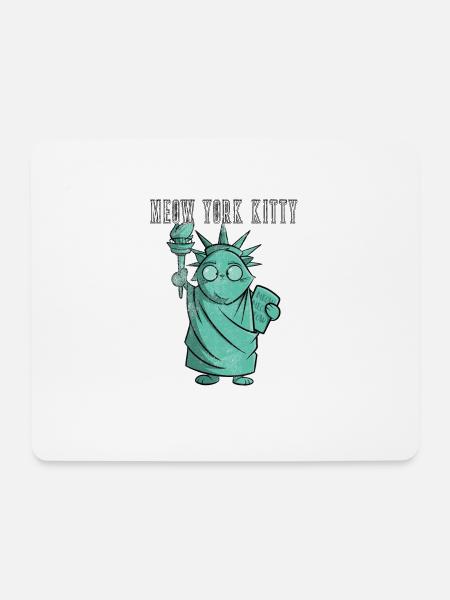 MEOW YORK KITTY - Mousepad (Querformat) - Weiß