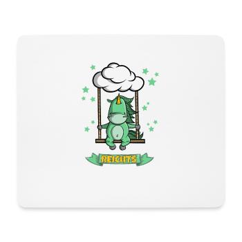 Einhorn - Mir reichts ich geh schaukeln - Mousepad (Querformat) - Weiß - Vorne
