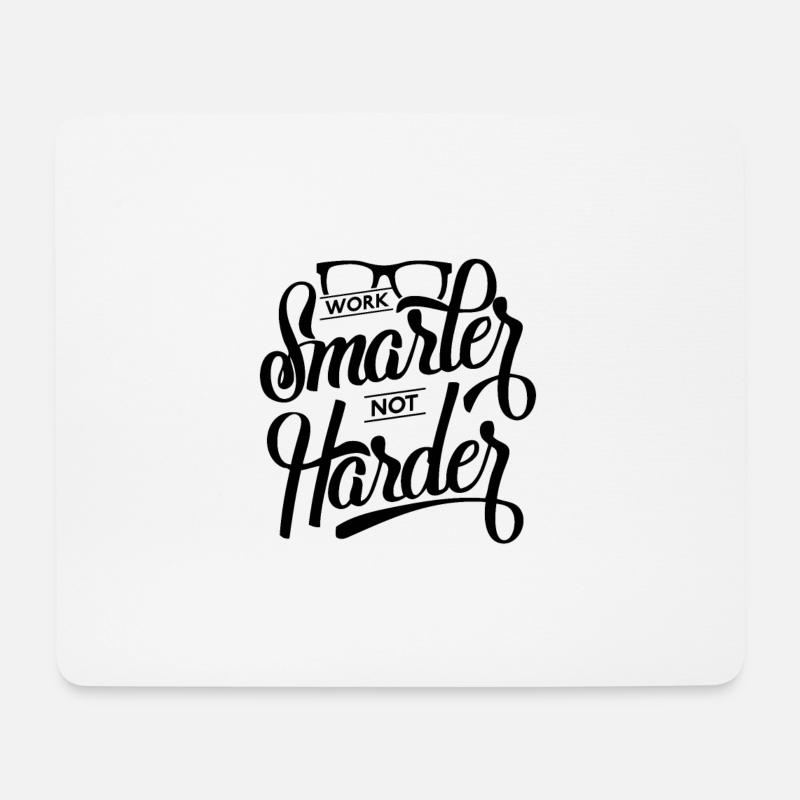 Work smart - Mousepad (Querformat) - Weiß