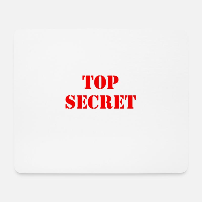 Top Secret - Mousepad (Querformat) - Weiß