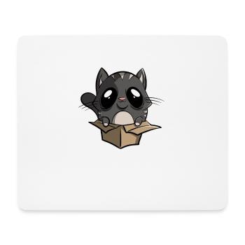 Il correspond toujours - chat dans le carton - Tapis de souris (format paysage) - blanc - Devant