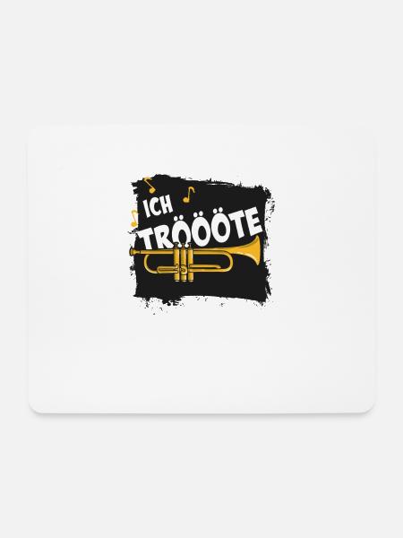 Ich tröte - Trompete - Mousepad (Querformat) - Weiß