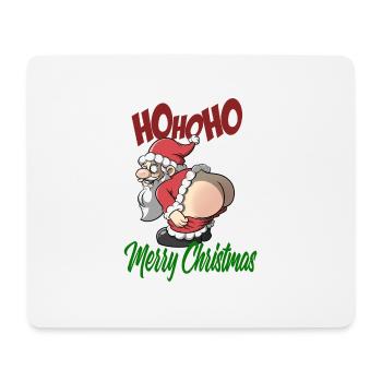 Rude Santa - Ho Ho Ho - Merry Christmas - Mouse Pad (horizontal) - white - Front