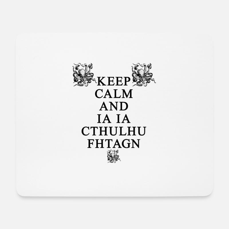 Ia Cthulhu Fhtagn - Geschenk für jeden Horrorfan - Mousepad (Querformat) - Weiß