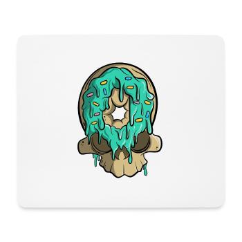 Crâne de beignet - Tapis de souris (format paysage) - blanc - Devant