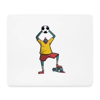 Zombie de football - Tapis de souris (format paysage) - blanc - Devant
