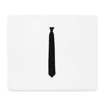 cravate - Tapis de souris (format paysage) - blanc - Devant