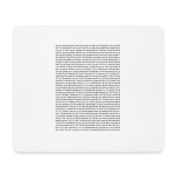 Pi - Mousepad (Querformat) - Weiß - Vorne