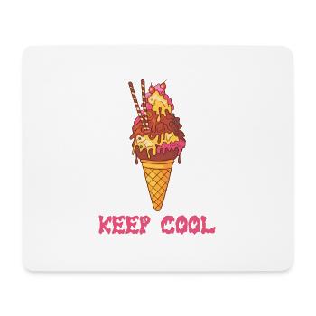 Ice cream ice cream ice cream ice cream ball ice cream sundae - Mouse Pad (horizontal) - white - Front