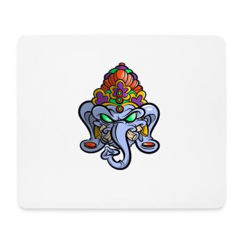 Indischer Elefant - Mousepad (Querformat) - Weiß - Vorne