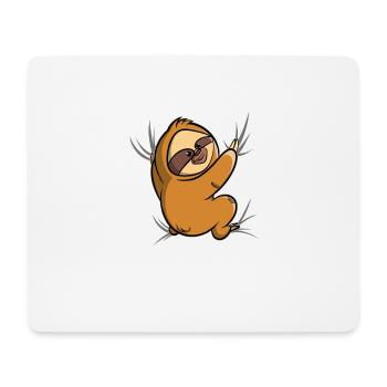 Faultier klammert sich fest - Mousepad (Querformat) - Weiß - Vorne