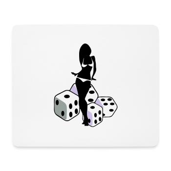 spielwürfel - Mousepad (Querformat) - Weiß - Vorne