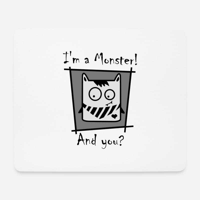 I'm a Monster! - Mousepad (Querformat) - Weiß