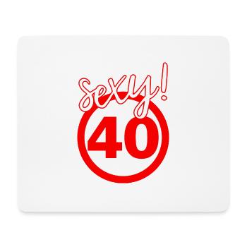 40e anniversaire panneau de signalisation sexy - Tapis de souris (format paysage) - blanc - Devant