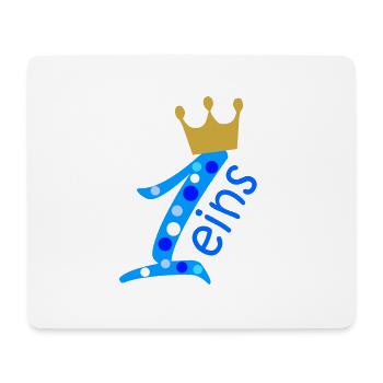1er anniversaire bleu pour garçons numéro 1 - Tapis de souris (format paysage) - blanc - Devant