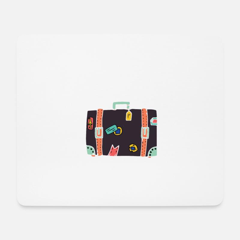 Koffer - Mousepad (Querformat) - Weiß