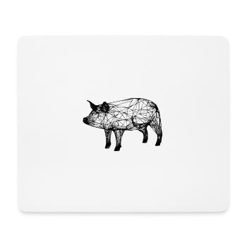 pig - Mouse Pad (horizontal) - white - Front