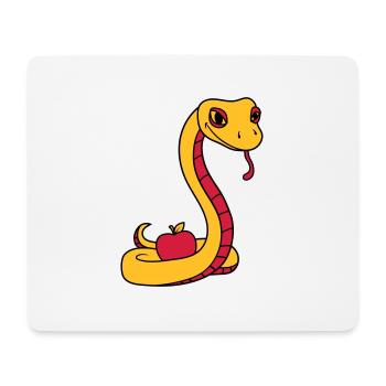 teufel boese suende apfel eva adam mensch gott ver - Mousepad (Querformat) - Weiß - Vorne
