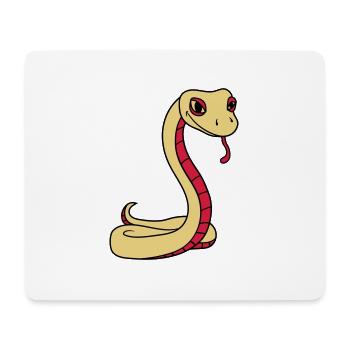 snake face head gecko lizard real reptile - Mouse Pad (horizontal) - white - Front