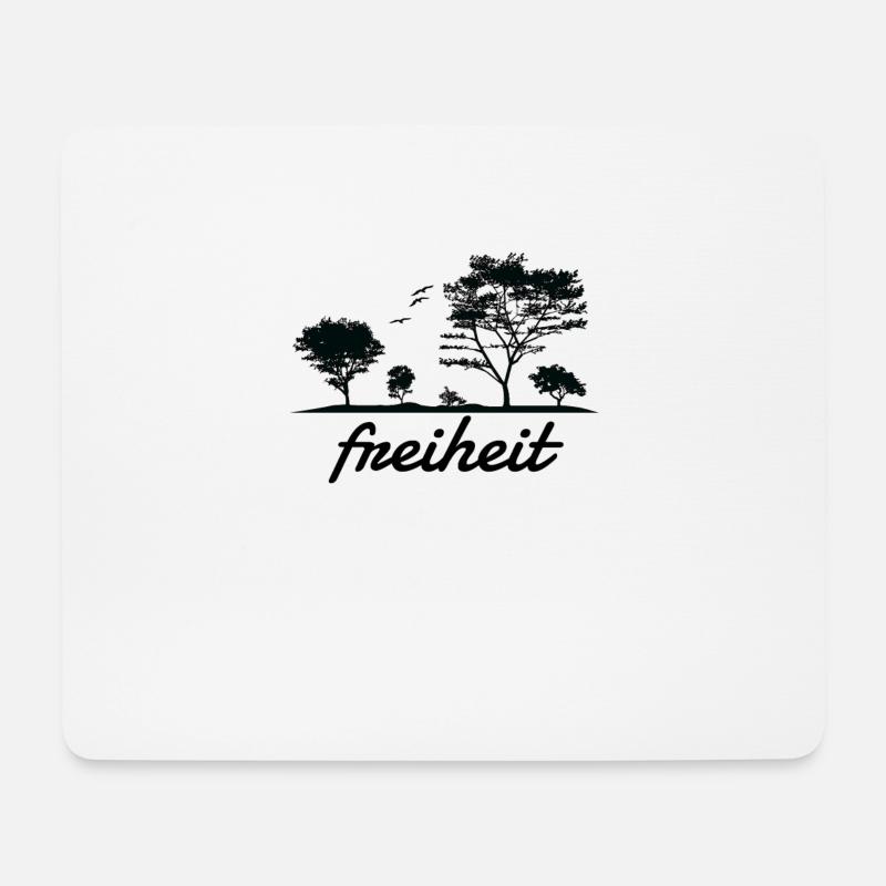 Freiheit - Mousepad (Querformat) - Weiß