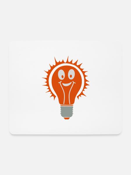 Glühbirne Glühbirne smiley birne - Mousepad (Querformat) - Weiß