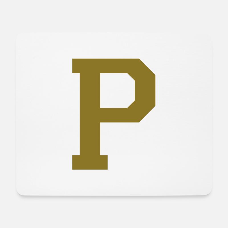 p - Buchstabe - Mousepad (Querformat) - Weiß