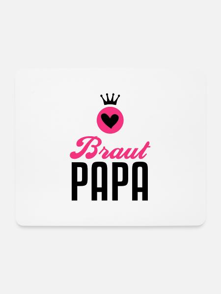 Braut Papa – Braut Vater – Hochzeit – 2C - Mousepad (Querformat) - Weiß