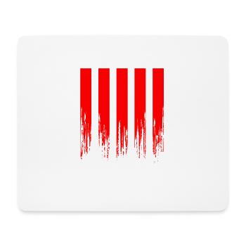 STRIPES RED - Mouse Pad (horizontal) - white - Front